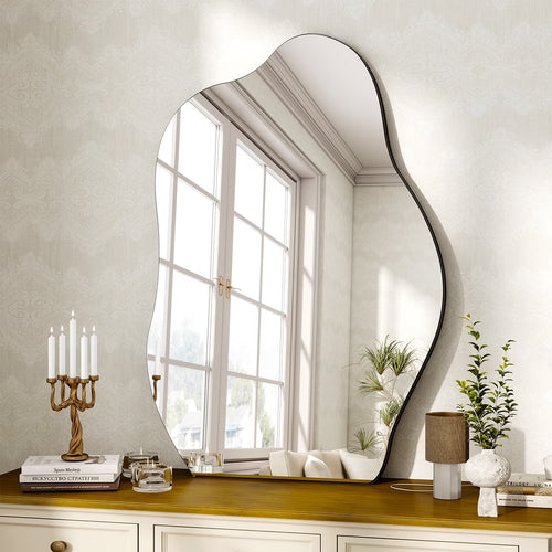 24"X32" Irregular Bathroom Wall Mirror Vanity Wall Mirror