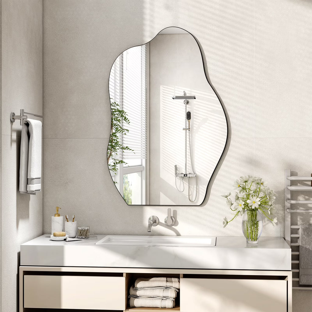 24"X32" Irregular Bathroom Wall Mirror Vanity Wall Mirror