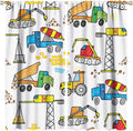Construction Curtains for Boys Bedroom, Kids Blackout Curtains, Toddler Blackout Curtains Cartoon Curtains, Construction World, Excavating Crane, Sand Truck W42Xl45 Inches